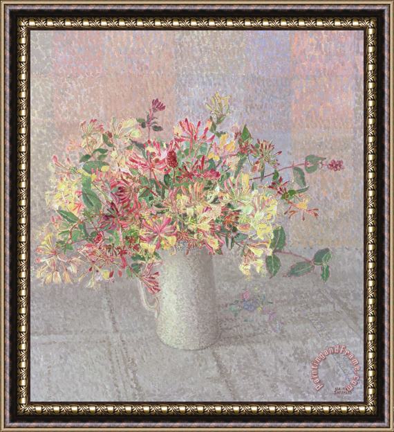 Maurice Sheppard Still Life With Honeysuckle Framed Painting