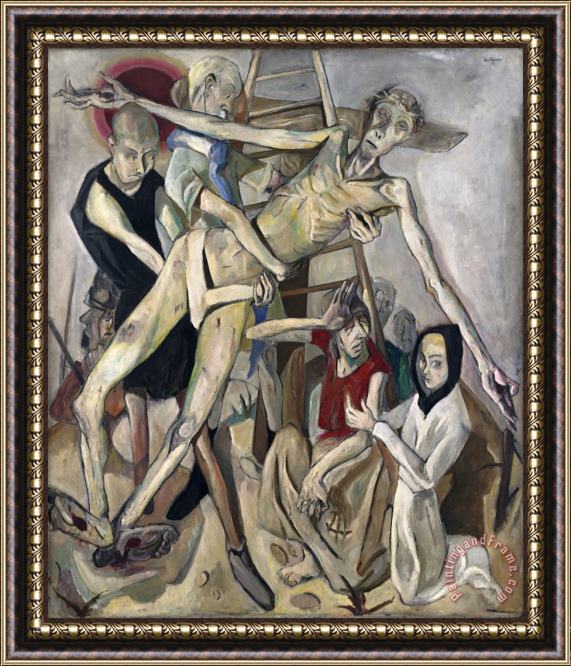 Max Beckmann Descent From The Cross Framed Painting