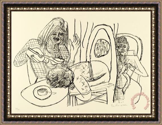 Max Beckmann I Don't Want to Eat My Soup (ich Framed Painting