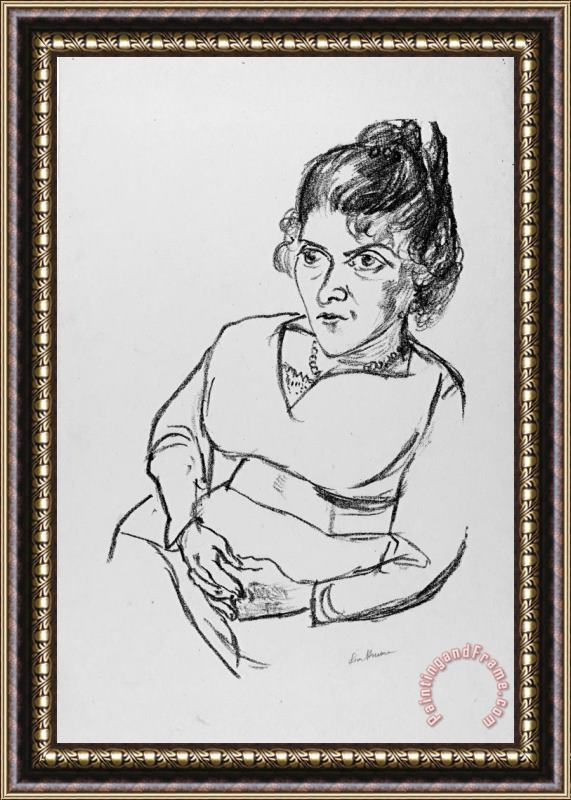 Max Beckmann Portrait of Fridel Battenberg Framed Painting