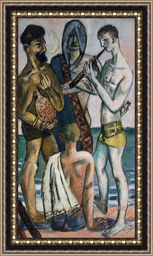 Max Beckmann Young Men by The Sea Framed Print