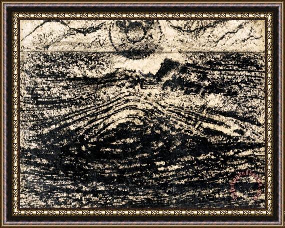 Max Ernst Frottage Framed Painting