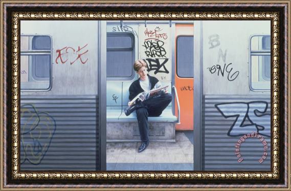 Max Ferguson Take the A Train Framed Painting