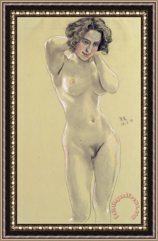 Max Klinger Female Nude Framed Painting