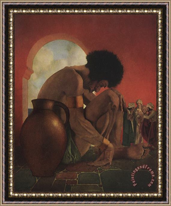 Maxfield Parrish Third Voyage of Sinbad Illustration Framed Painting