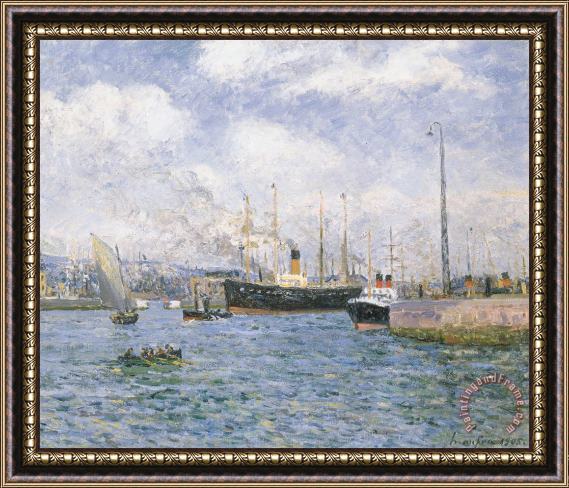 Maxime Emile Louis Maufra Departure From Havre Framed Painting