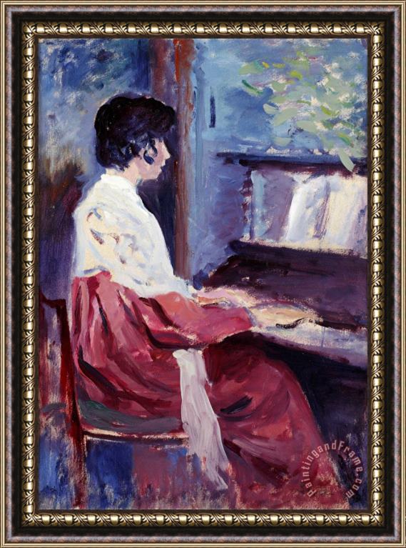 Maximilien Luce Lucie Cousturier at The Piano Framed Painting