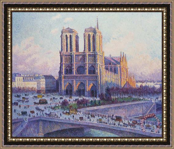 Maximilien Luce Notre Dame De Paris, Vue Du Quai Saint Michel Framed Painting