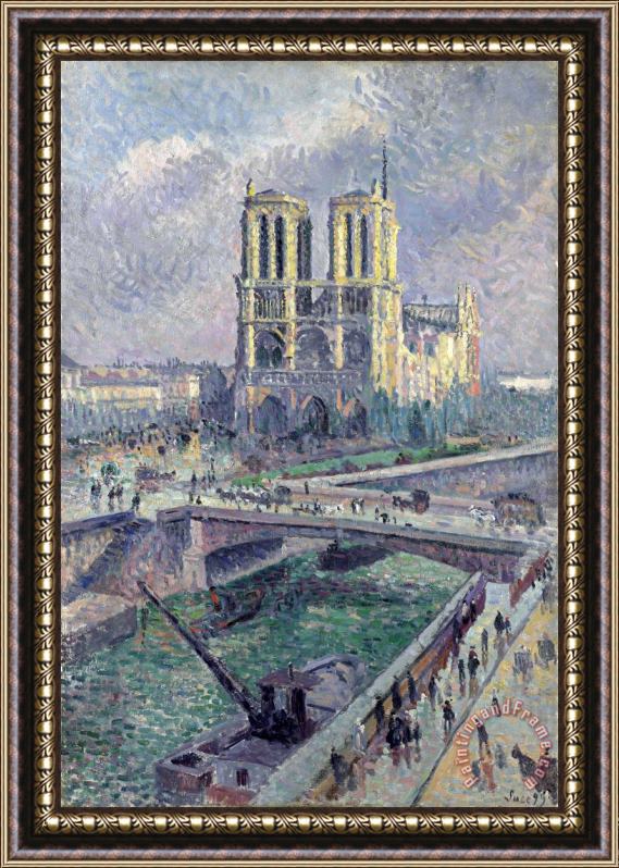 Maximilien Luce Notre Dame Framed Painting