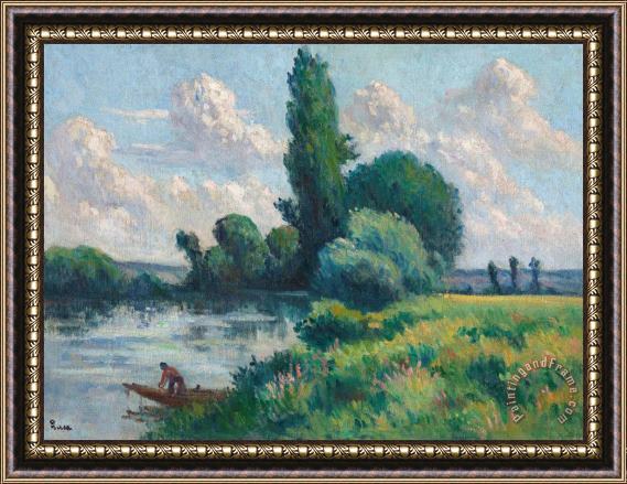 Maximilien Luce Rolleboise, Le Petit Bras De Seine Framed Print