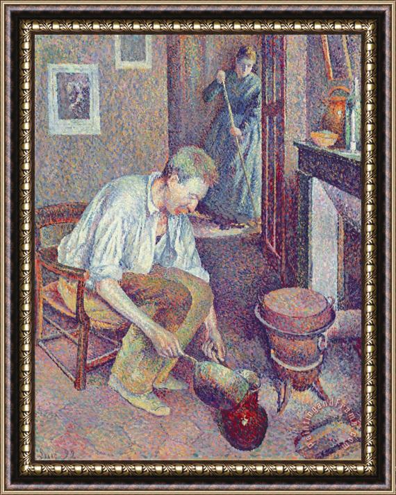 Maximilien Luce The Coffee Framed Painting
