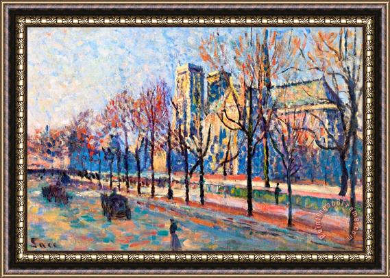 Maximilien Luce View from the Quay Montebello Framed Print