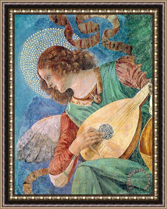 Melozzo da Forli Angel Musician Framed Painting
