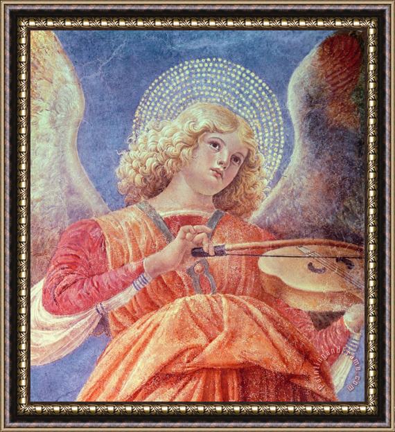 Melozzo da Forli Musical Angel With Violin Framed Painting