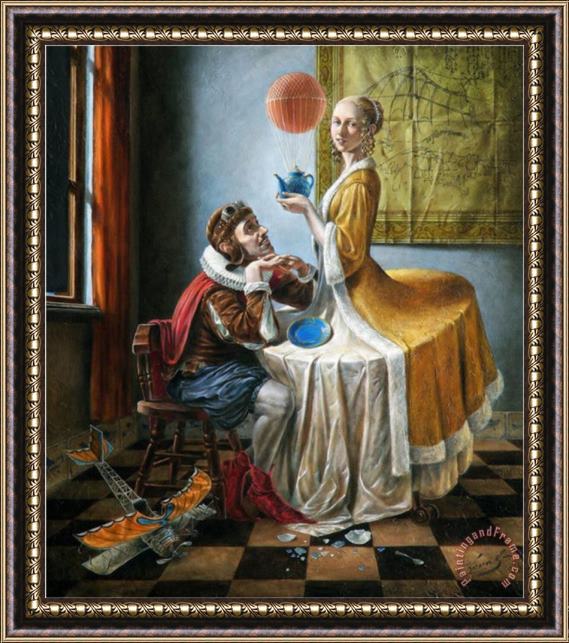 Michael Cheval Total Crash Framed Painting