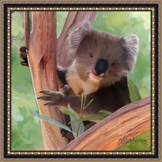 Michael Greenaway Koala Painting Framed Print