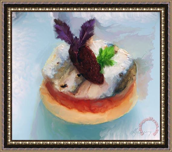 Michael Greenaway Tarte fine de Sardine a la tomate Framed Painting