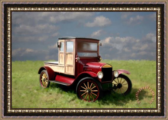 Michael Greenaway Vintage Car Painting Framed Print