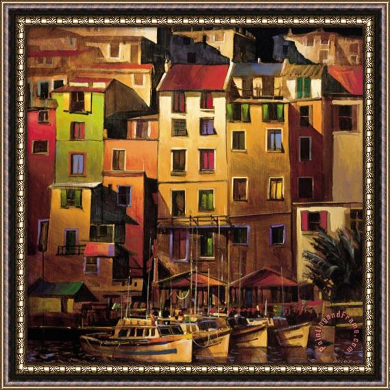 Michael O'toole Mediterranean Gold Framed Painting