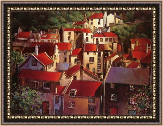 Michael O'toole Rooftops II Framed Painting
