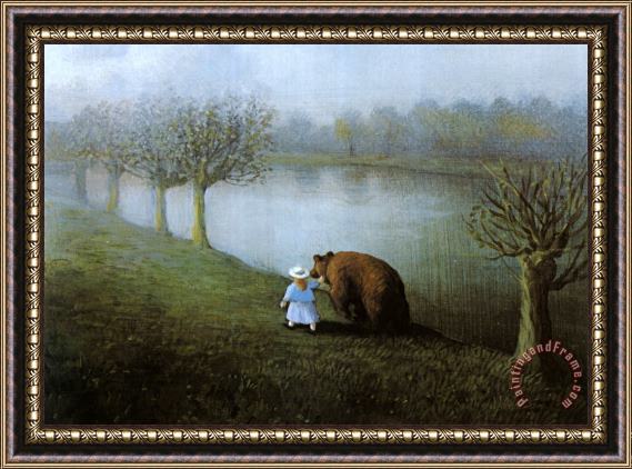 Michael Sowa Bear Framed Painting