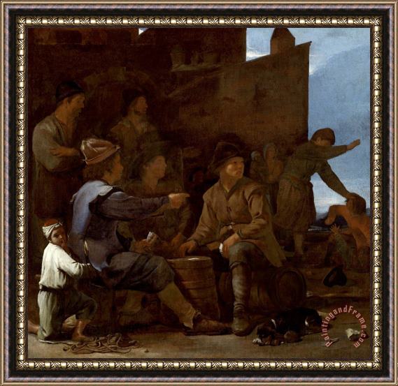 Michael Sweerts The Card Players Framed Print