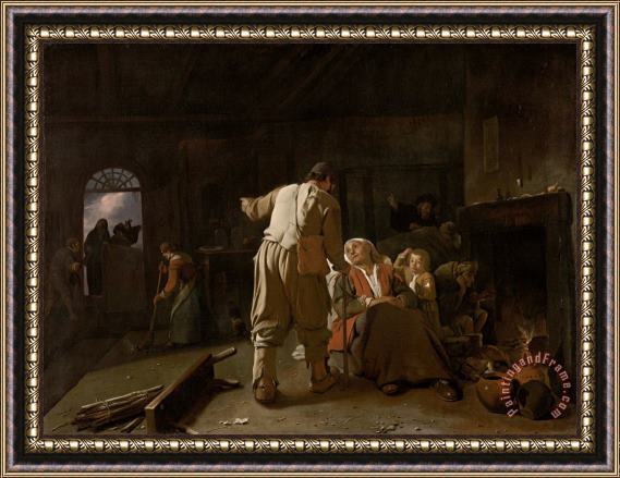 Michael Sweerts Visiting The Sick Framed Painting
