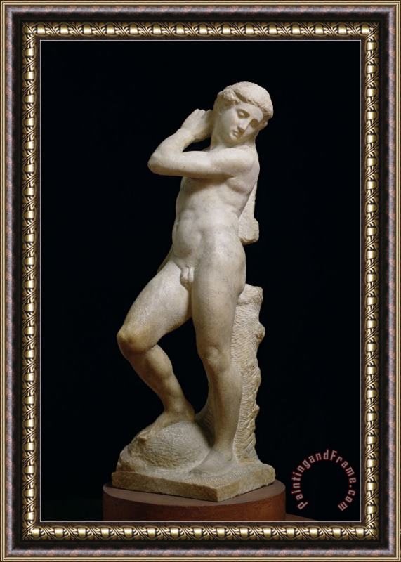Michelangelo Buonarroti Apollo Or David Circa 1530 Framed Painting