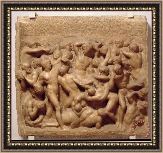 Michelangelo Buonarroti Battle of The Centaurs Framed Painting