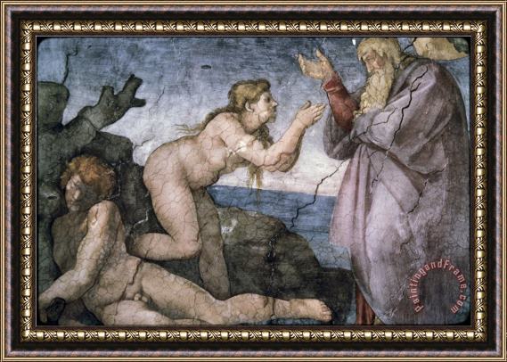 Michelangelo Buonarroti Creation of Eve Framed Print