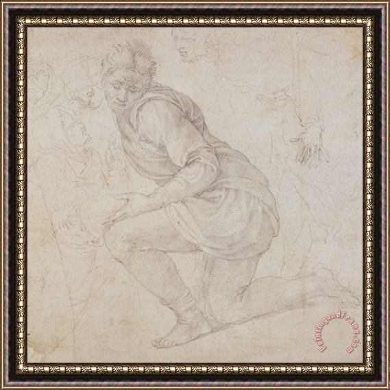 Michelangelo Buonarroti Fawkener Recto Framed Print
