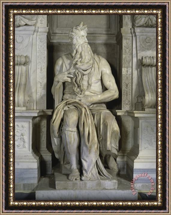Michelangelo Buonarroti Moses Full Frontal View Framed Print