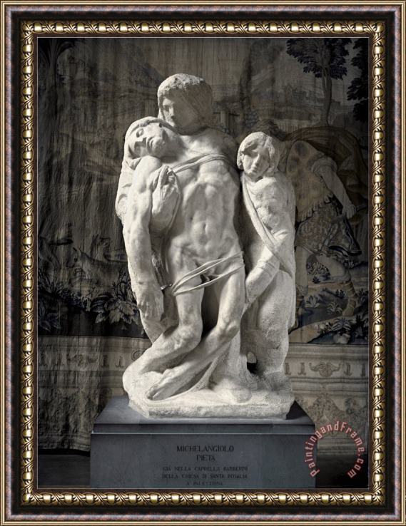 Michelangelo Buonarroti Pieta Di Palestrina Framed Print