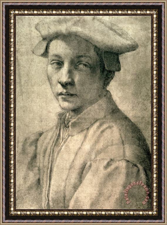 Michelangelo Buonarroti Portrait of Andrea Quaratesi C 1532 Framed Print