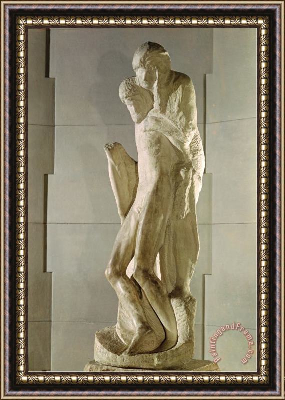 Michelangelo Buonarroti Rondanini Pieta 1564 Framed Painting