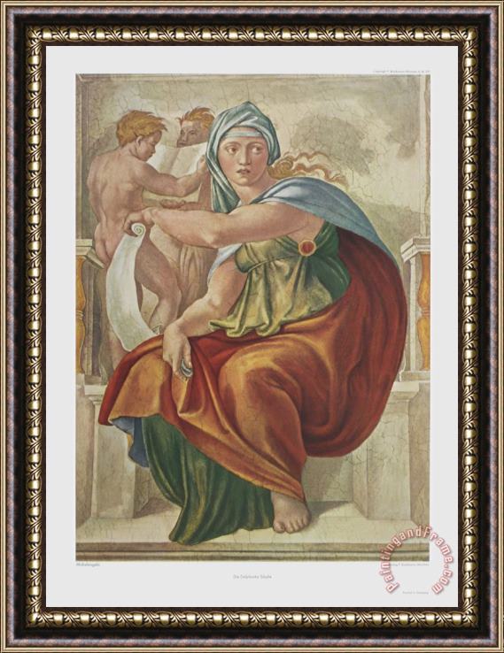 Michelangelo Buonarroti Sibylle of Delphi Framed Print
