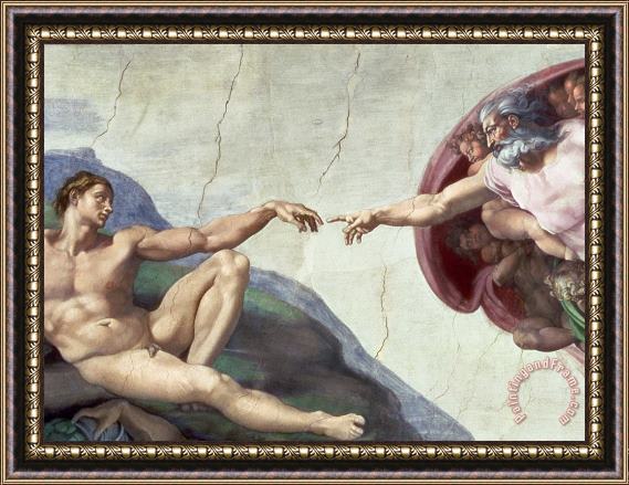 Michelangelo Buonarroti Sistine Chapel Ceiling Framed Print