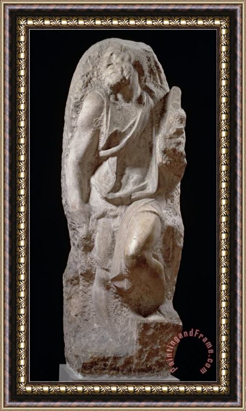 Michelangelo Buonarroti St Matthew 1506 Framed Painting
