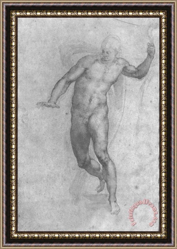 Michelangelo Buonarroti Study for a Risen Christ 1533 Framed Painting