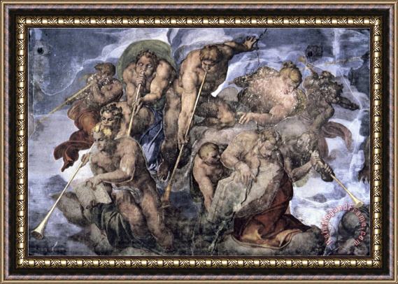 Michelangelo Buonarroti The Detail Last Judgement Framed Painting