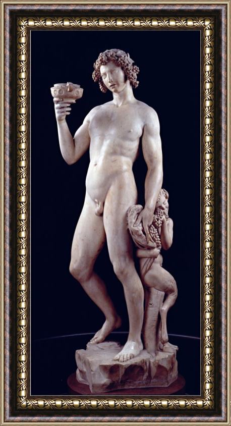 Michelangelo Buonarroti The Drunkenness of Bacchus 1496 97 Framed Print