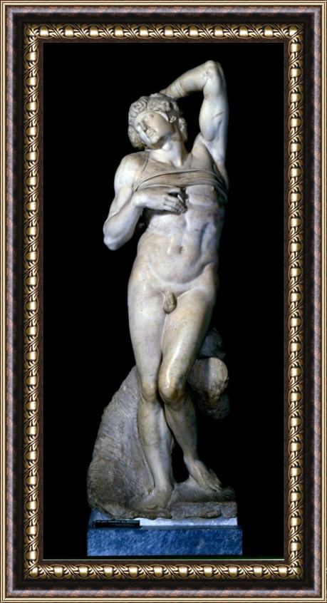 Michelangelo Buonarroti The Dying Slave 1513 15 Framed Painting