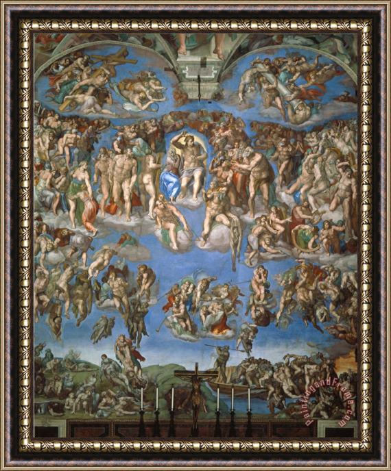 Michelangelo Buonarroti The Last Judgement 1534 41 Framed Print