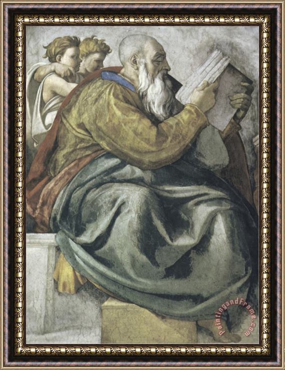 Michelangelo Buonarroti The Prophet Zachariah Framed Print