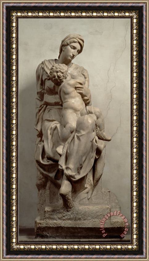 Michelangelo Buonarroti The Virgin And Child Framed Painting