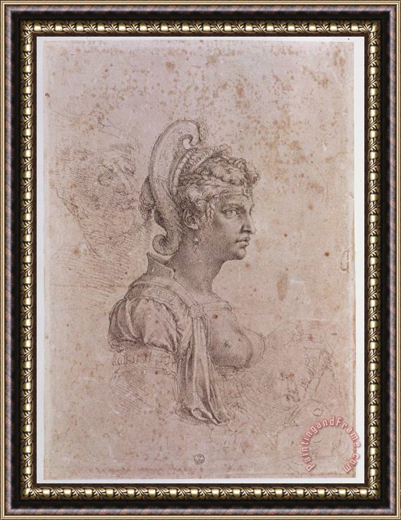 Michelangelo Buonarroti Zenobia Queen of Palmyra Syria Framed Print