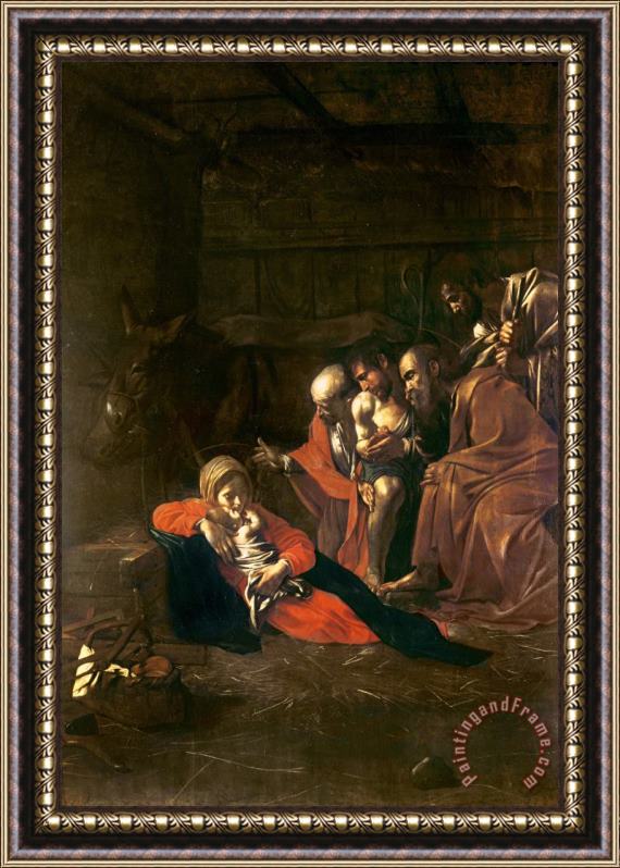 Michelangelo Merisi da Caravaggio Adoration of The Shepherds (oil on Canvas) Framed Print