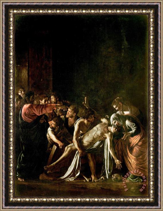 Michelangelo Merisi da Caravaggio Resurrection of Lazarus (oil on Canvas) Framed Painting