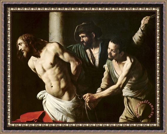 Michelangelo Merisi da Caravaggio The Flagellation of Christ Framed Print