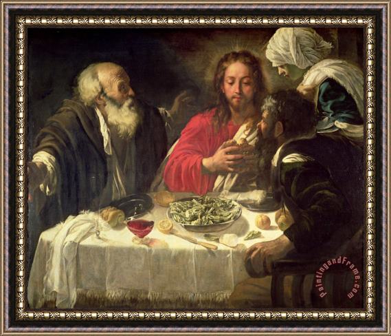 Michelangelo Merisi da Caravaggio The Supper at Emmaus Framed Print
